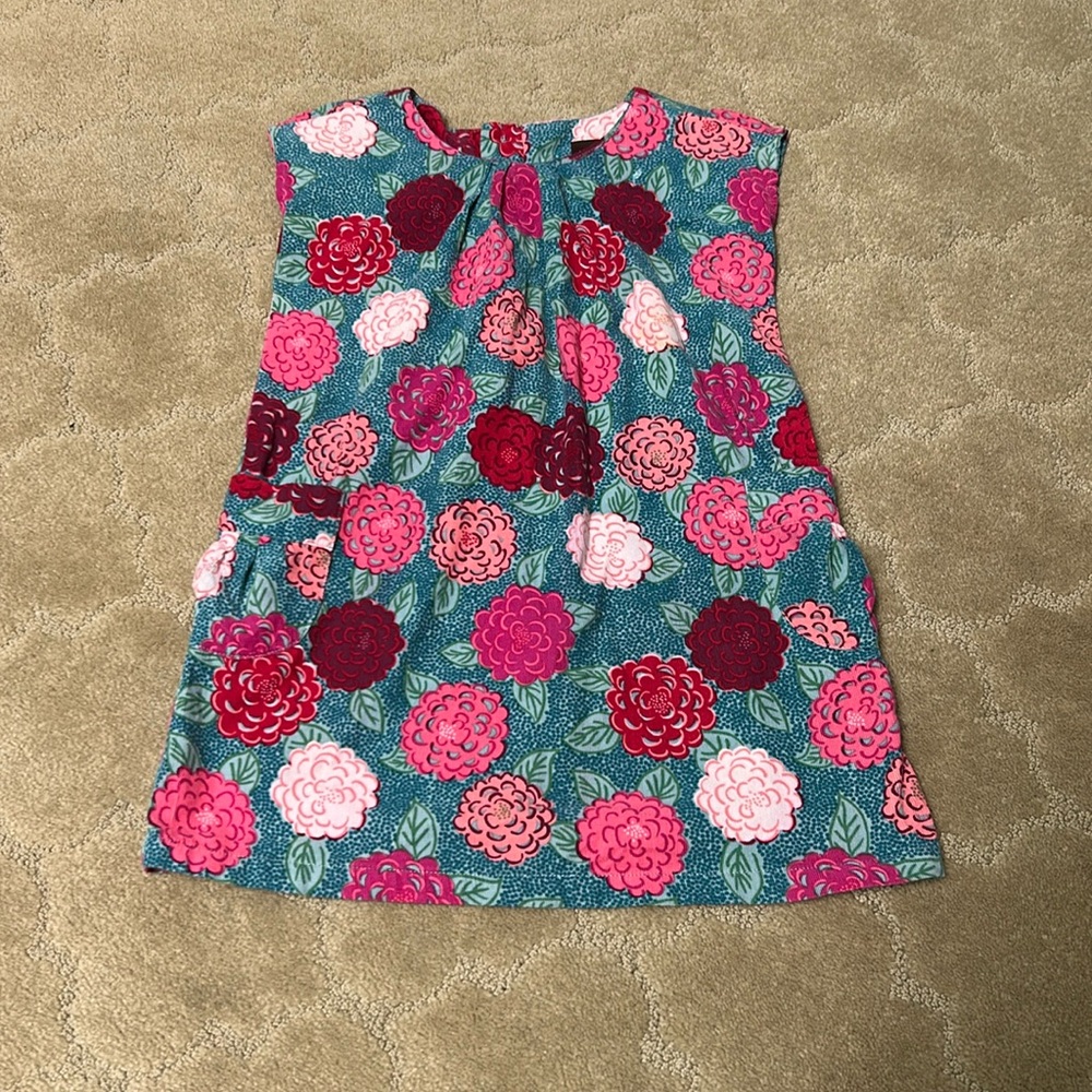 Tea Collection Cotton Girls Sleeveless Dress multicolored floral lightweight